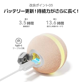 Amazon | Cheerble 猫ボール 猫玩具 自動猫おもちゃ 3モード調整