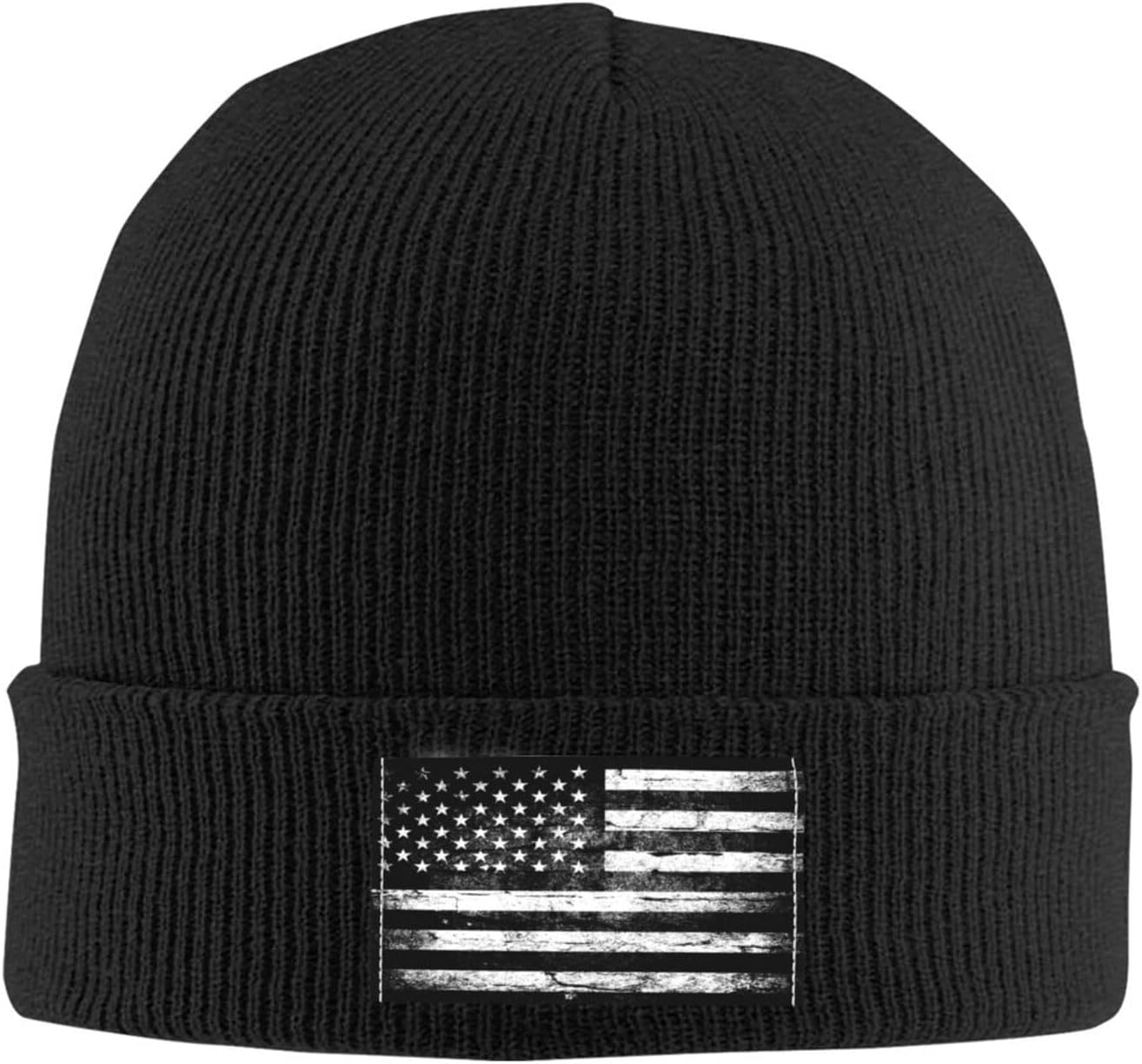 American Flag Beanie Hat for Women Men USA Knitted Hat Winter Warm Hats Stretchy Ski Beanie Cap Patriotic Skull Caps