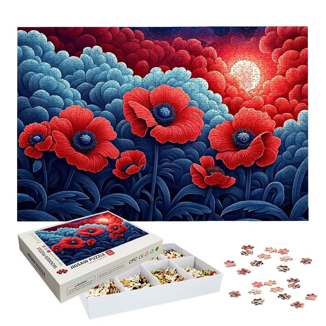 Puzzle 5000 Piezas, Puzzle Flor de Madera para Adultos, Regalos -2466