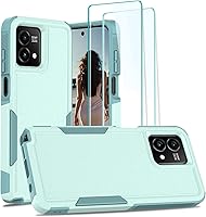 Vista 10 de Jeylly para Moto G Stylus 5G 2021 Funda con [2 Pack] Protector de Pantalla de Vidrio Templado, Protección Grado Militar Anti-Arañazos, Funda