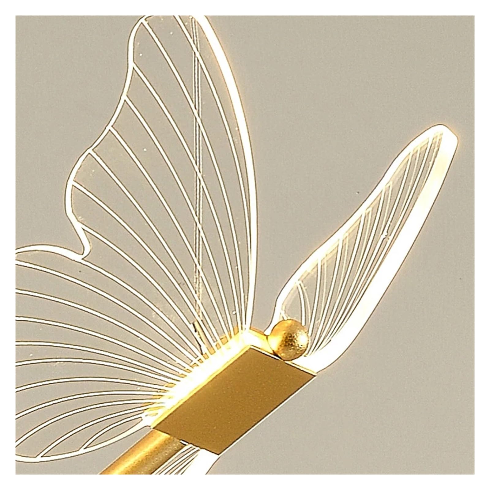 Suspension LED Acrylique en Forme de Papillon, Lustre de Plafond, décoration pour Salon, Chambre, Hall, escalier, Lampe Suspendue Longue (9 têtes)
