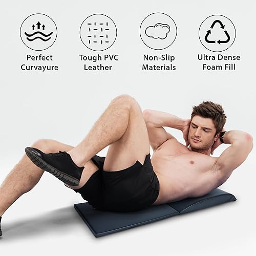 Miniatura 6 de Alfombrilla de sentadilla para ejercicio, estructura de espuma de alta densidad, almohadilla para abdominales para sentadillas abdominales, tapete