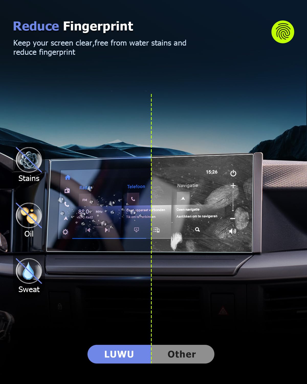 LUWU 2 Stück Kompatibel mit Opel Frontera 2025 2026 2027 Hybrid EV Navigation Schutzfolie 10 Zoll Nano Displayschutzfolie 6H Kratzfest Frontera Zubehör