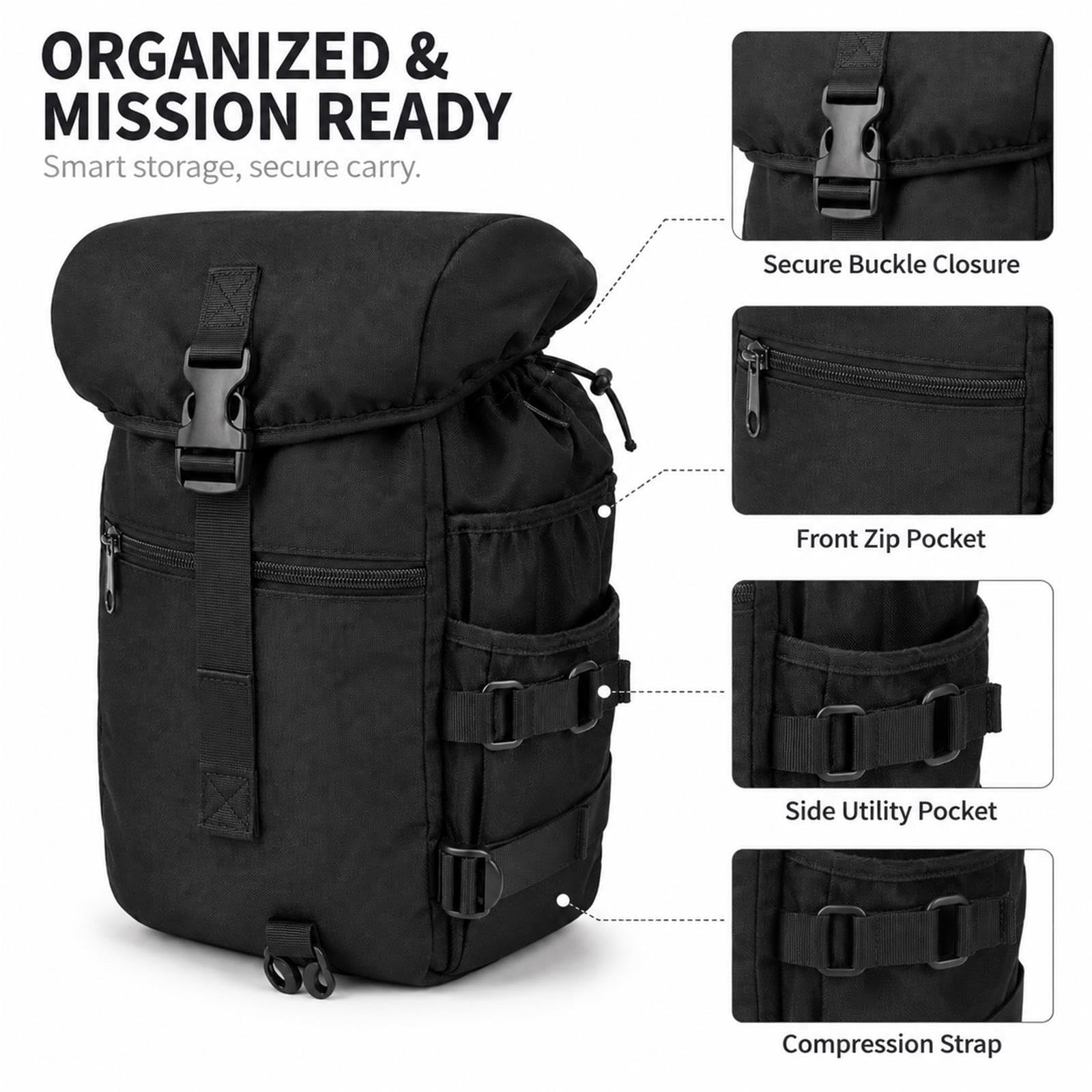 Borsa Tattica Da Coscia Con Coulisse for Maschera Antigas