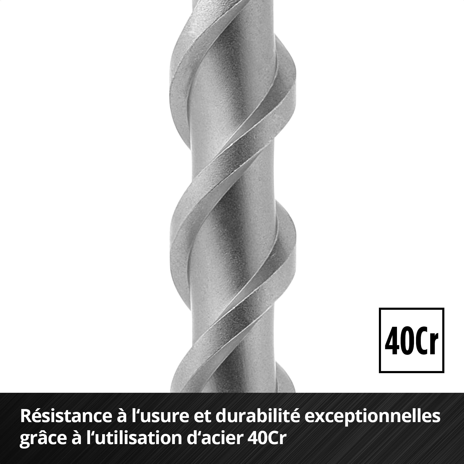 kwb Foret SDS Plus, foret marteau SDS Plus (Ø 24 mm x 460/400 mm, avec tranchant en métal dur 4X extrêmement rapide, pour béton armé, pierre & maçonnerie)