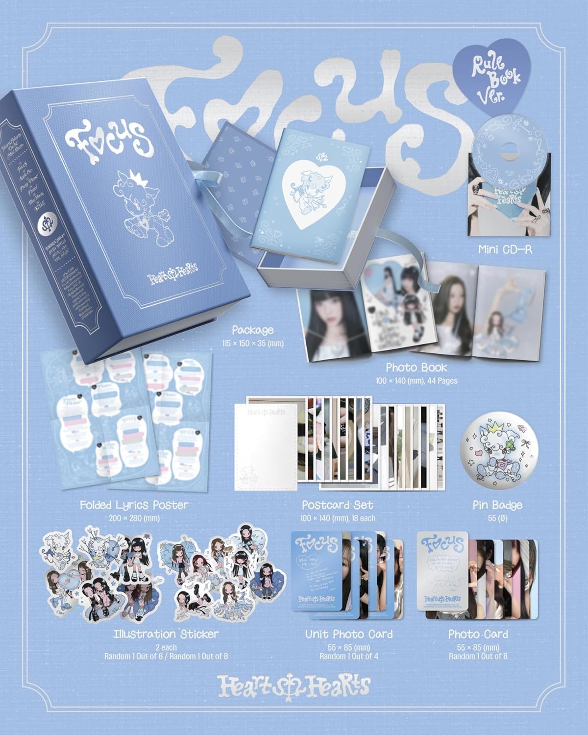 Amazon.co.jp: Hearts2Hearts ハーツとハーツ FOCUS 1st Mini Album