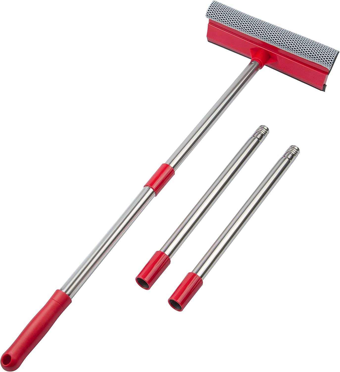 Window Squeegee, 2in1 Window Cleaner with 55" Extension Poles, Window