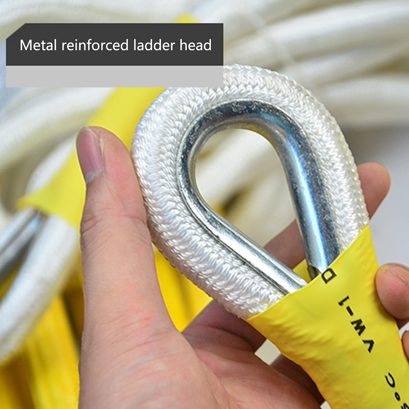 Rope Ladder, Safety Ladder,Emergency Rescue Rope Step Ladder, Fast Deploy Ladder/8m/26.25ft Yellow