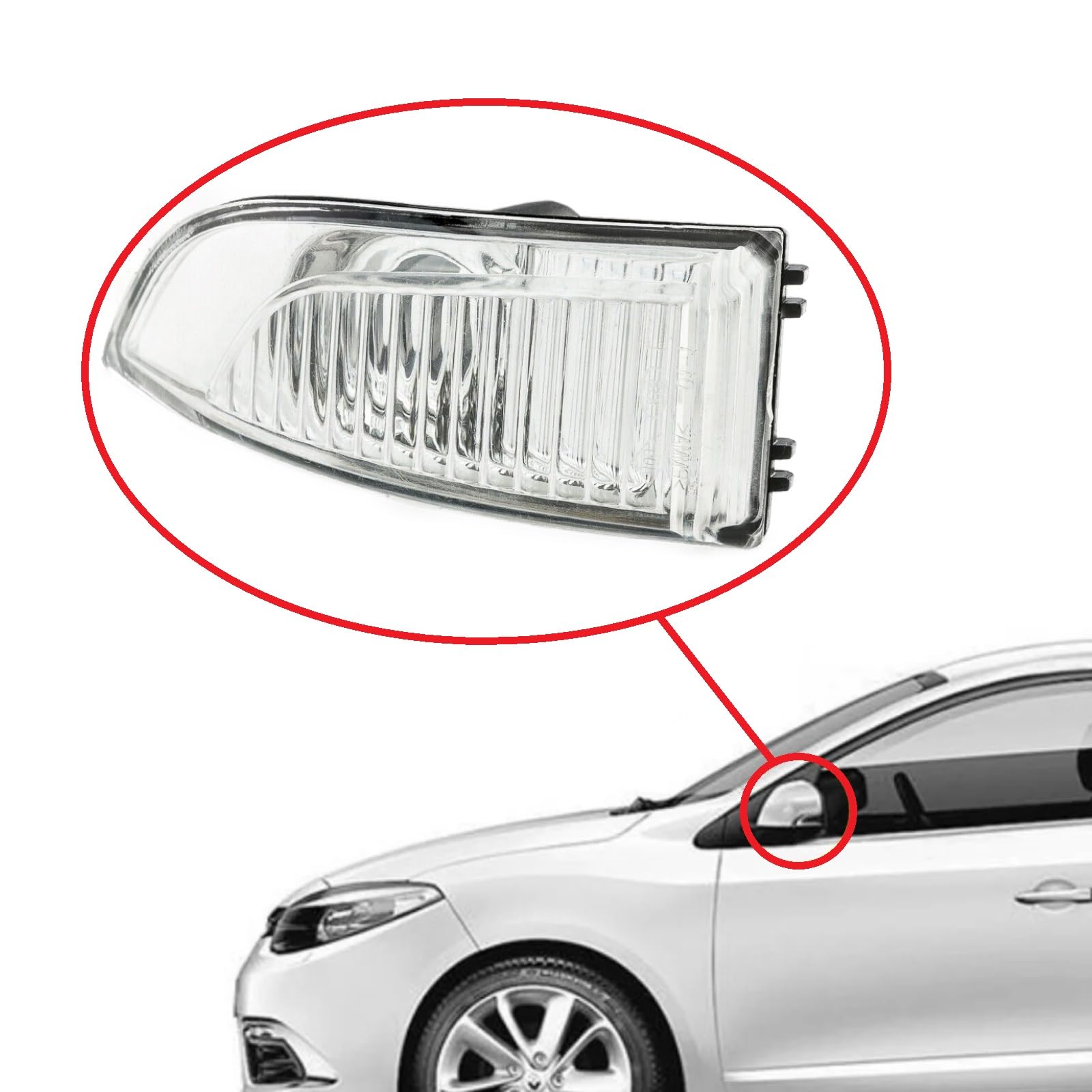 Image secondaire de Twowinds - Clignotant Rétroviseur Compatible avec Renault Megane 3 (2008-2016) Latitude, Fluence, Scenic 3 - Latéral Gauche (côt