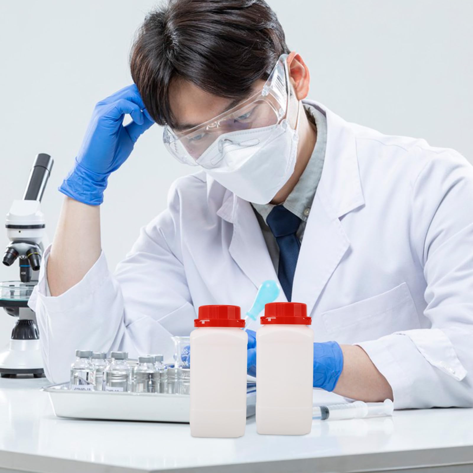 SOLUSTRE 8stücke Labor-reagenzflasche Mit Sicherem Verschluss Leere Chemikalien-behälter Für Probenlagerung Für Labore Und Chemische Anwendungen
