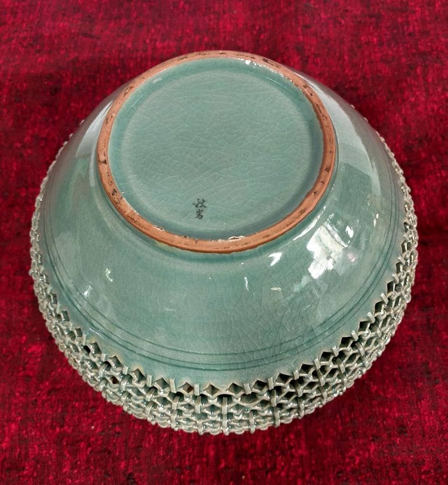 陶器 花器 青磁 美品 Ac-301 陶器 花器 青磁 美品 Ac-301