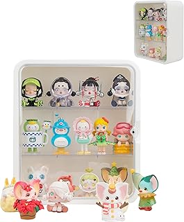 Acrylic Display Case for Mini Funko Pop Figures, Display Cabinet for Mini Funko Pop Figures, Clear Storage Box Cabinet Organizer for Mini Toys, Collections and Stone Rock (Wall Mounted)