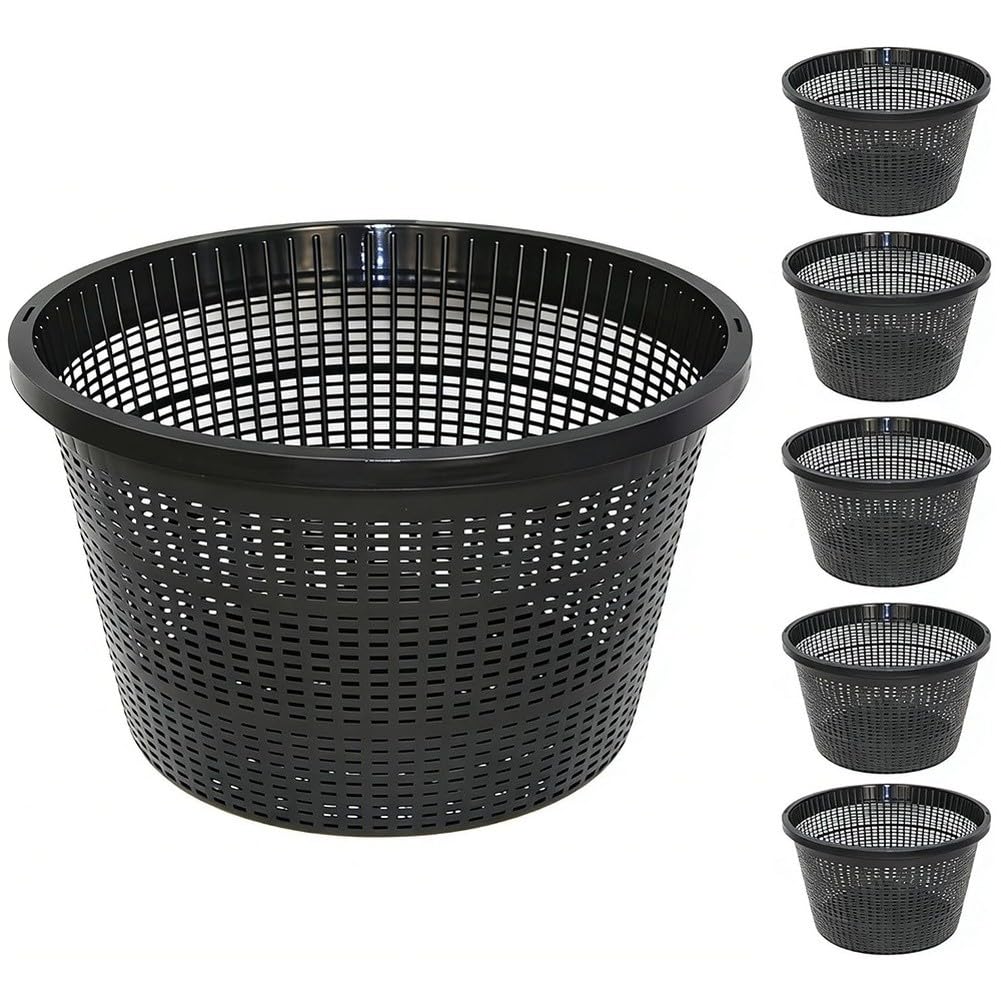 Contenitore rotondo per piante acquatiche da 21,7 cm, per acquari vivi, laghetto per piante da laghetto, vaso da 21,7 cm