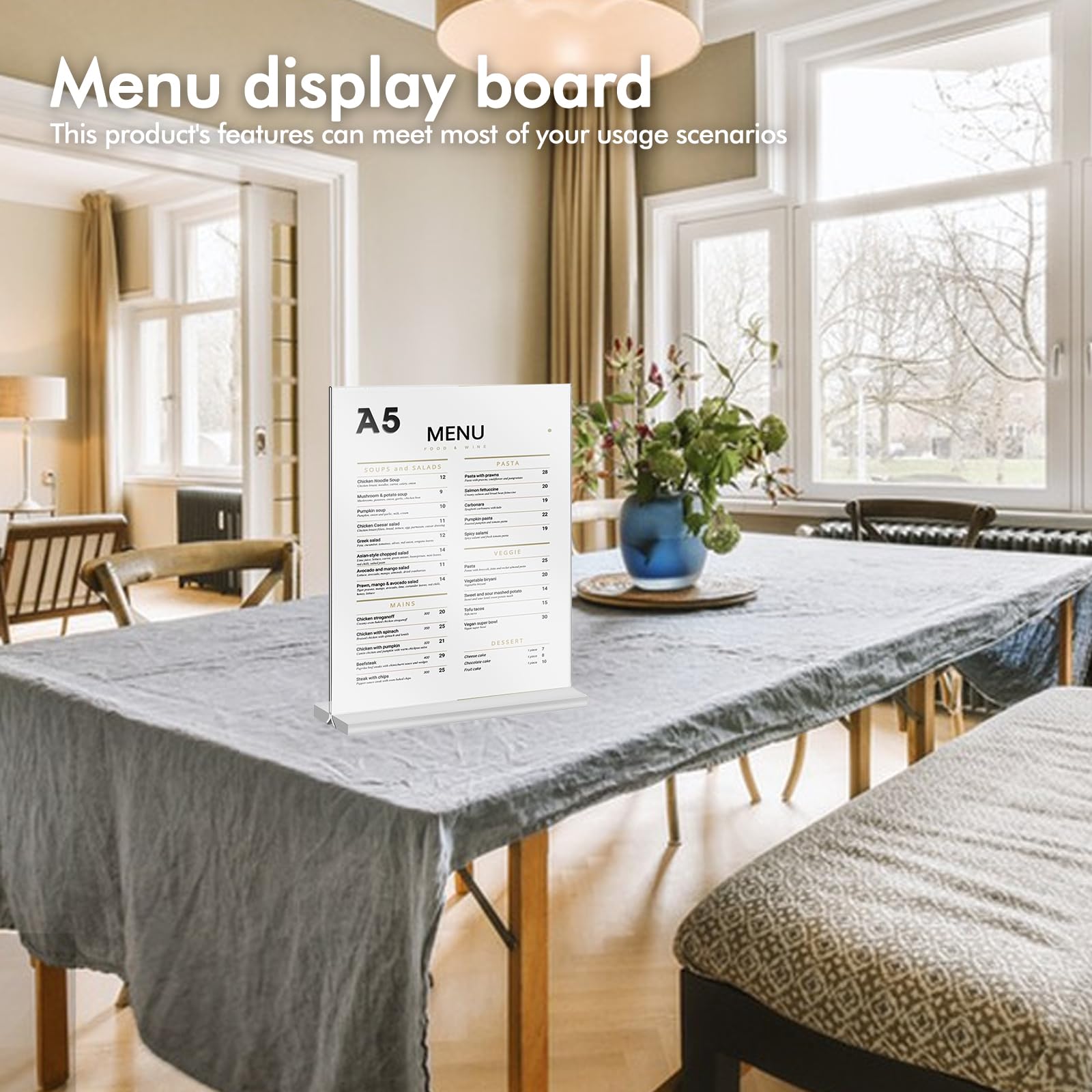 LES PLANCHES DU CHEF - Porte-Menu à Pince - Planche Pour Carte A4 Pour Hôtel Et Restaurant - Bois Véritable - Fabrication Française - Chêne Foncé - Pince Noire