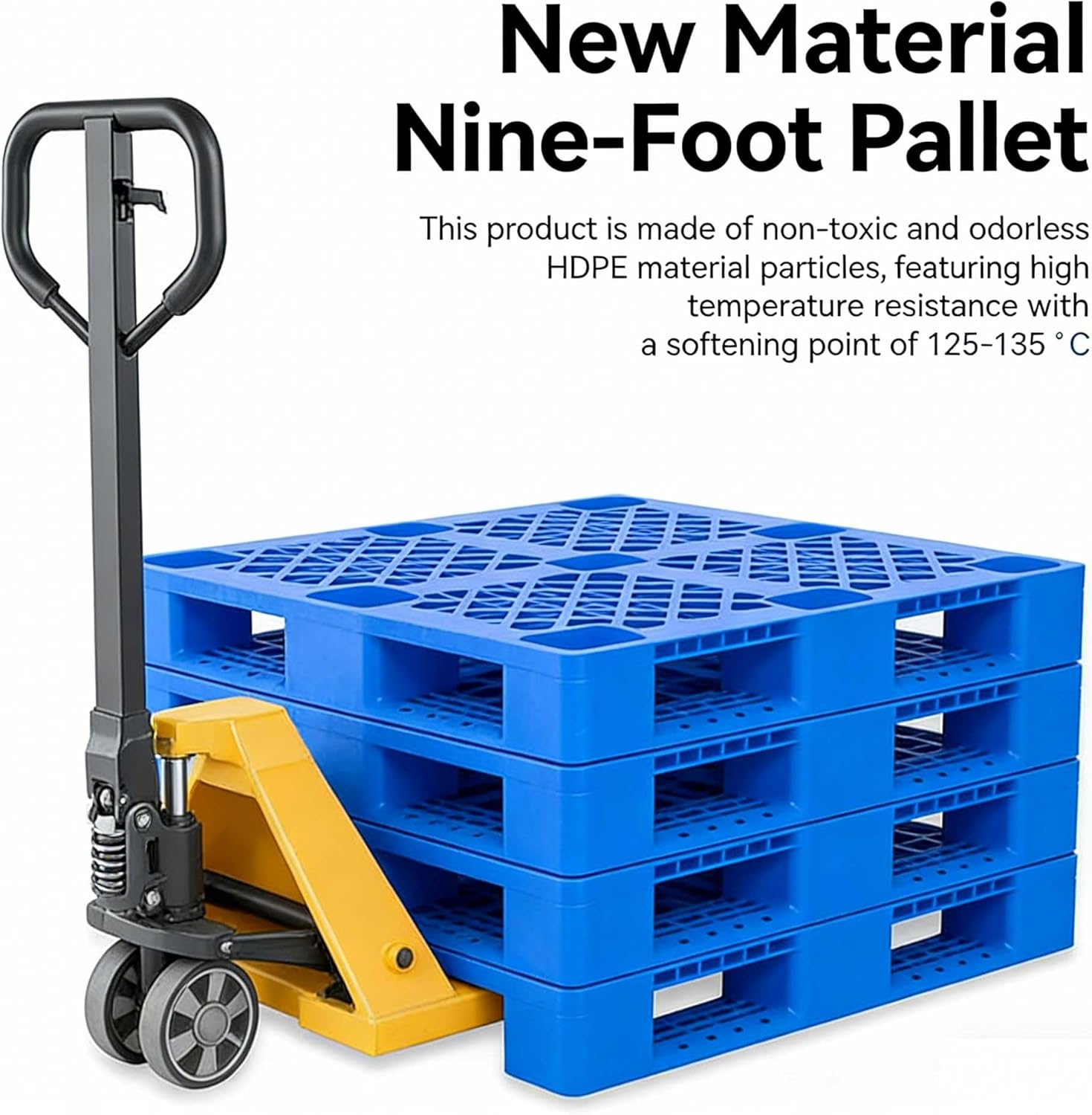 Heavy Duty Grid Plastic Pallets Packs - Lightweight Stackable Floor Pallets for Basement Garage Garden Supermarket Outdoor Storage