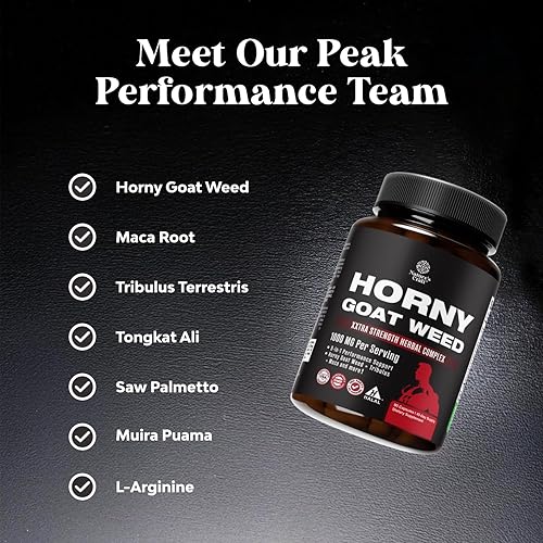 Miniatura 6 de Paquete de hierba de cabra cachonda para hombres con raíz de maca negra, Tongkat Ali, Saw Palmetto y extracto de Panax ginseng y lidocaína