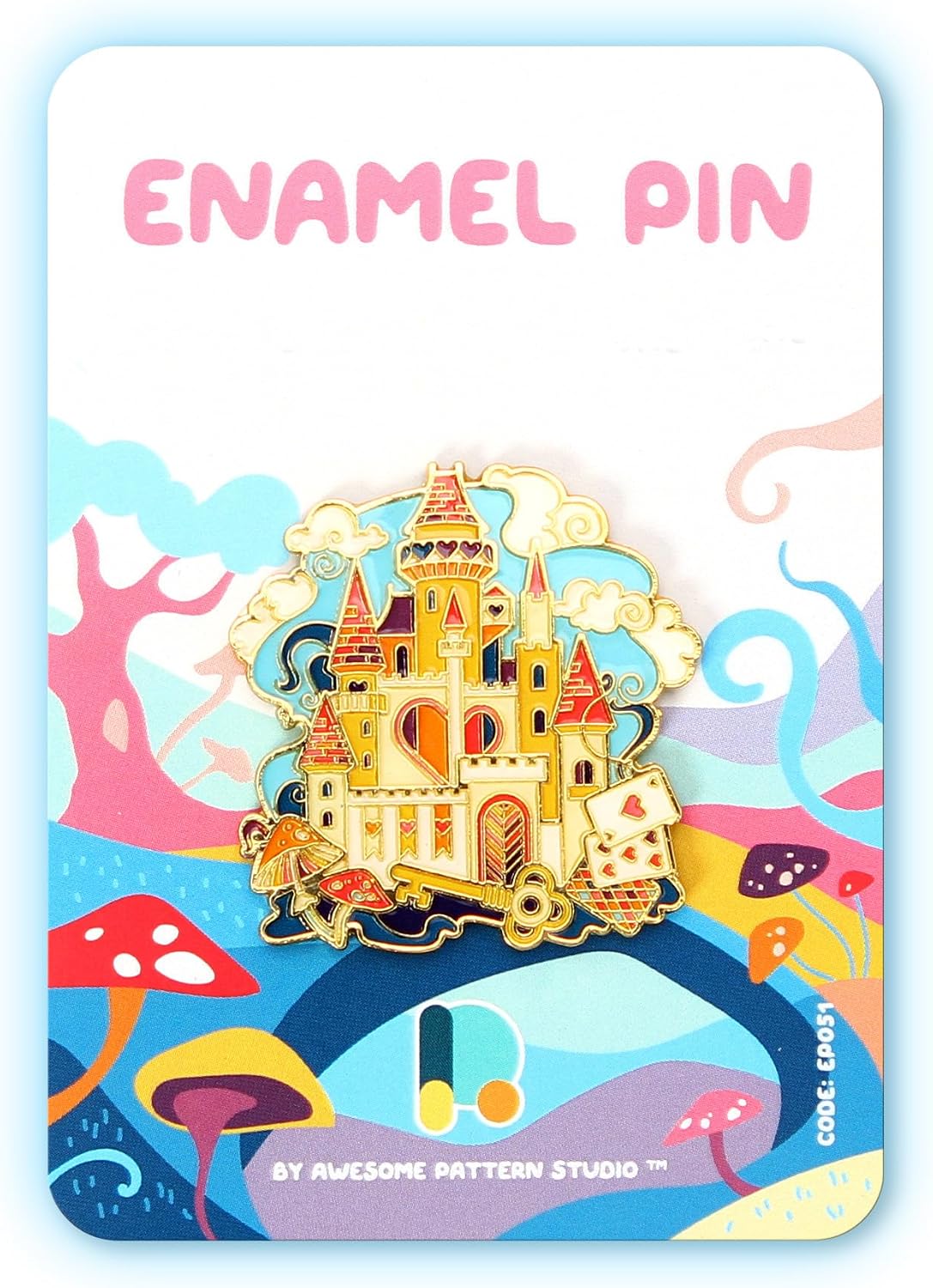 Enamel Pin - Wonderland Castle. Collector’s Edition, Durable & Stylish Souvenir Pin for Backpacks, Jackets, Hats, and Accessories