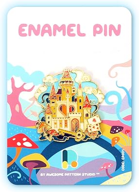 Enamel Pin - Wonderland Castle. Collectors Edition, Durable & Stylish Souvenir Pin for Backpacks, Jackets, Hats, and Accessories
