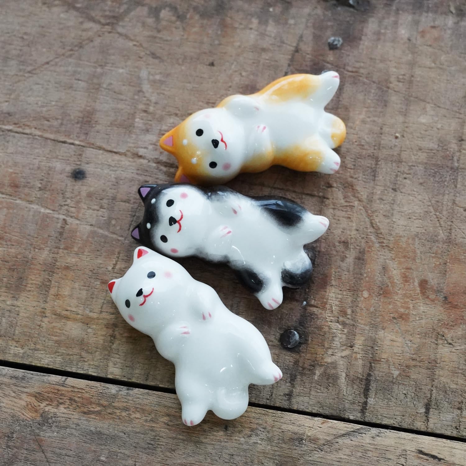 Amazon | ふくべ屋 かわいい柴犬の陶器製わんこ箸置き3個セット（茶し