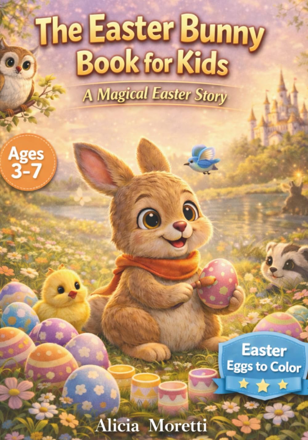 The Easter Bunny Book for Kids: A Magical Easter Story About Hoppy the Bunny, a Golden Egg Adventure, and Forest Friends – With Easter Eggs to Color