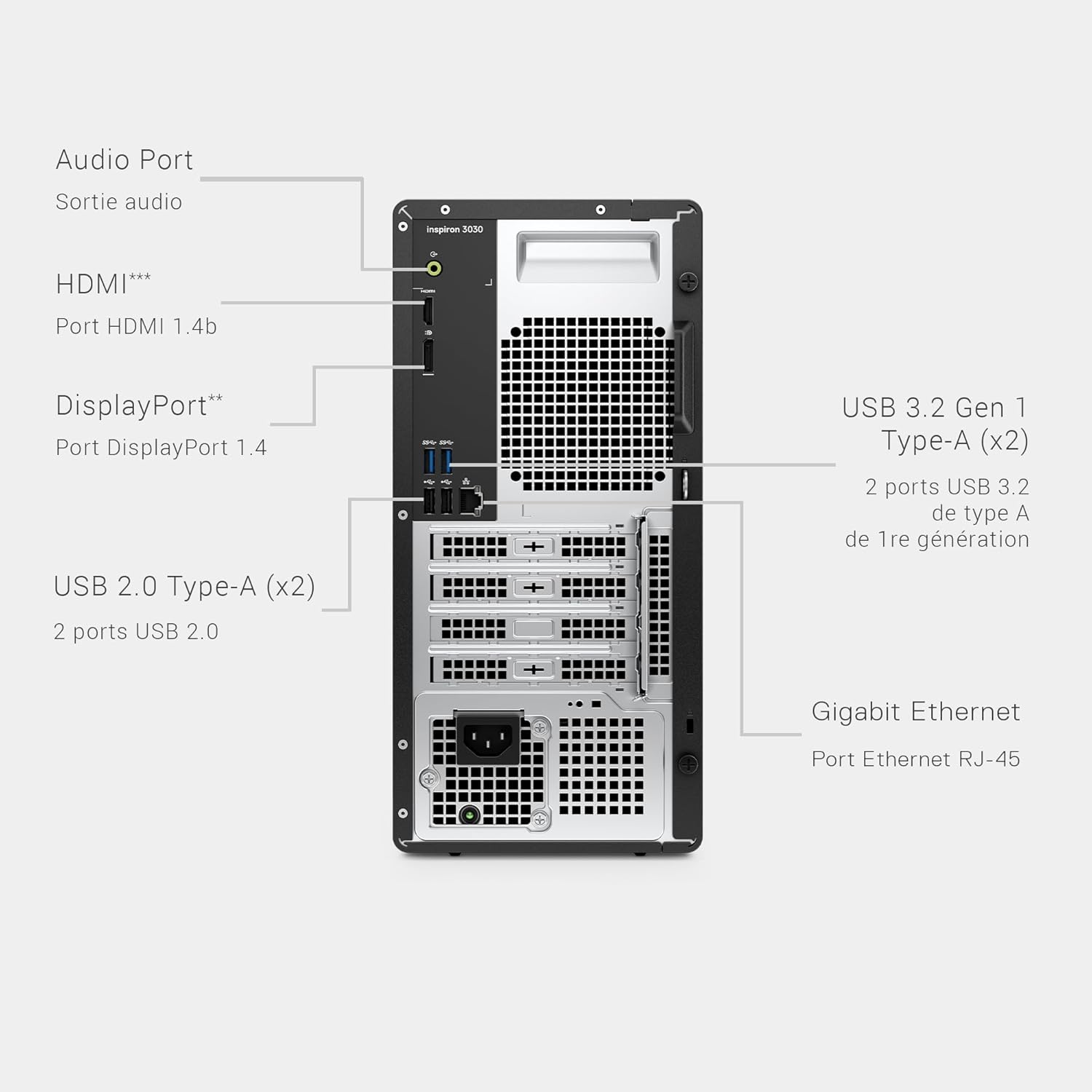 Dell Inspiron 3030 Desktop - Intel Core i7-14700 Processor, 16GB DDR5 RAM, 1TB SSD, Intel UHD 770 Graphics, Windows 11 Pro, Onsite & Migrate Service - Mist Blue - Image 7