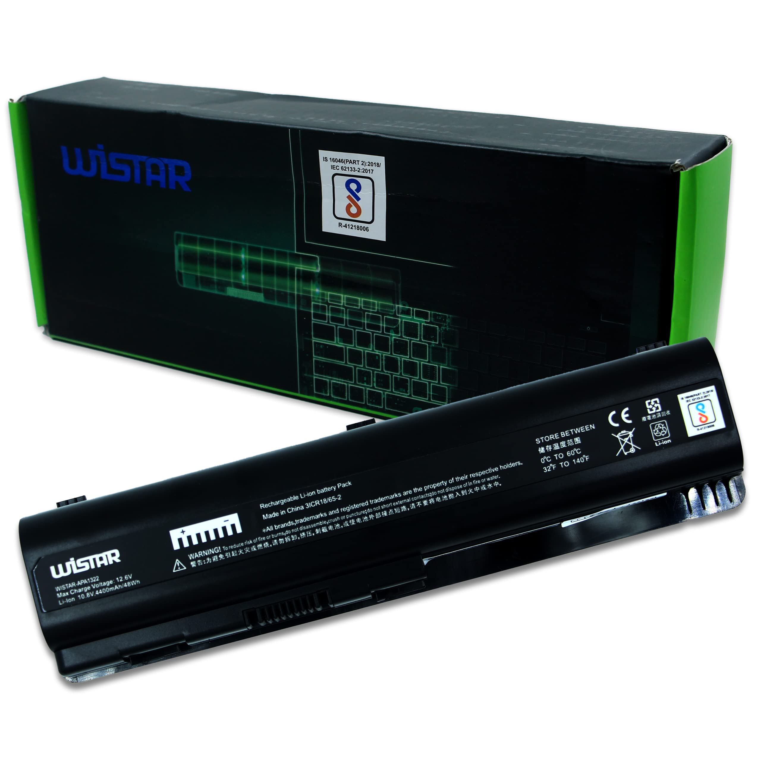 WISTAR 484170-001 484172-001 498482-001 484170-002 HSTNN-CB72 Battery for HP Pavilion DV4-2040US DV5-1010 CQ40 CQ45 CQ50 CQ60 EV06 KS524AA 462889-141 462890-542 484171-001 485041-001 497694-001
