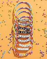 Vista 3 de Deinduser 1400 cuentas de letras – Cuentas de letras redondas blancas de 0.16 x 0.27 pulgadas para pulseras – Cuentas de letras acrílicas para hacer