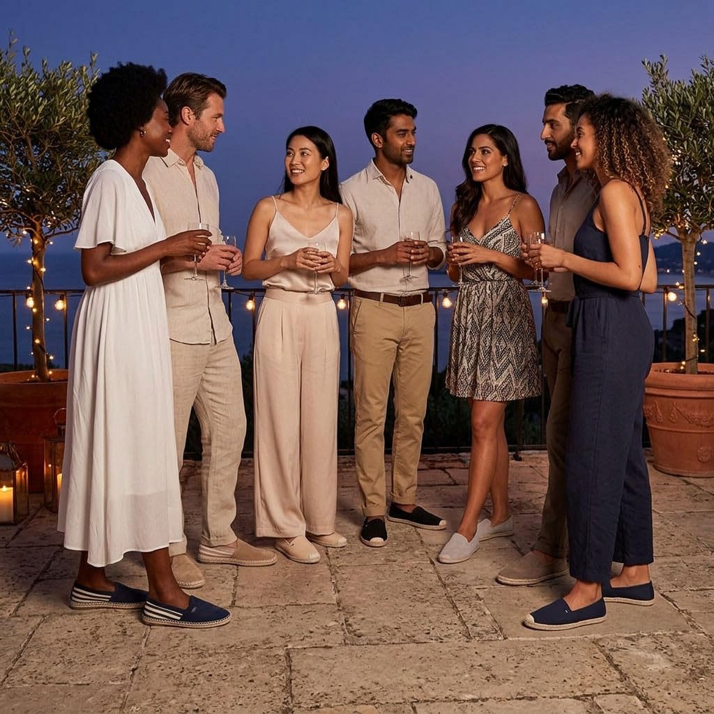 OZABI Espadrilles Homme élégantes été Slip-on Style Chic décontracté