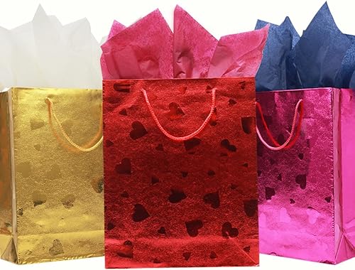 Miniatura 6 de LWBDD Bolsas de regalo Love de 13 pulgadas, 2 piezas con papel de seda, bolsa de San Valentín a granel para cumpleaños, día de la madre, día del