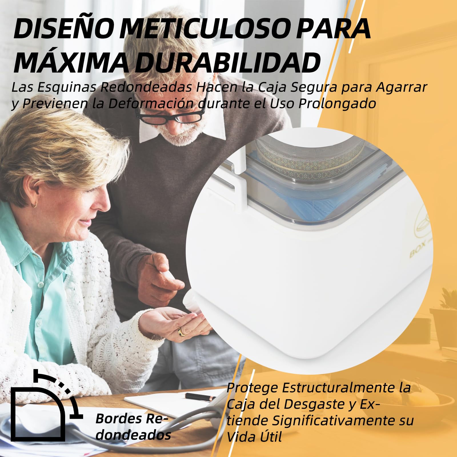 Caja de almacenamiento para medicamentos 3 pisos, gran botiquín doméstico con asa de transporte, organizador de pastillas plegable para hogar, viajes y oficina, 30x16x24cm, Blanco