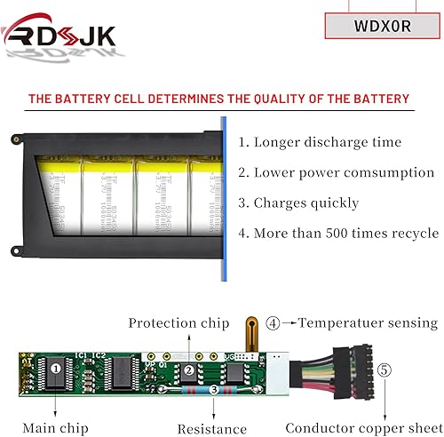 Miniatura 4 de WDX0R - Batería para portátil Dell Inspiron 13 15 5000 7000 7579 7570 7569 7560 7378 5775 5579 5578 5570 5568 5567 5565 5379 5378 5368 Latitude 3590