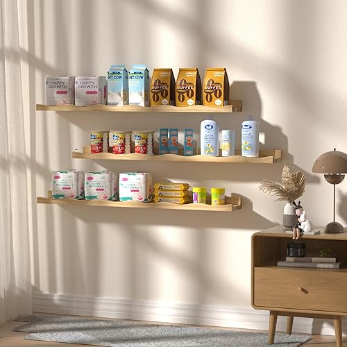 Estante de repisa para fotos, estantes flotantes de 36 pulgadas con labio, estantes de fotos para pared con repisa, estante de repisa de fotos para