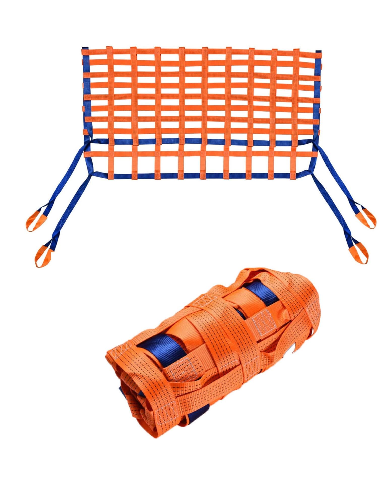 Gepäcknetz mit Hebegurten, 10 Gitter Polyester für Ladung, 2,5 Tonnen Kapazität, 199,9 x 199,9 cm, robustes Transport- und LKW-Zubehör