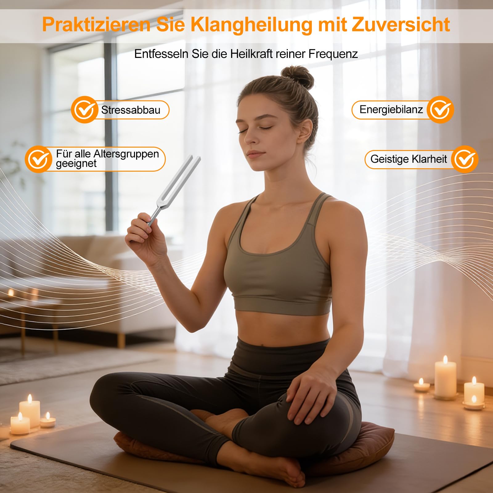 Diapasón Terapia, juego de diapasones 128 Hz, 136 Hz, 256 Hz, 384 Hz, sintonizador, sintonizador, frecuencias, curación, relajación, yoga, chakra, equilibrio