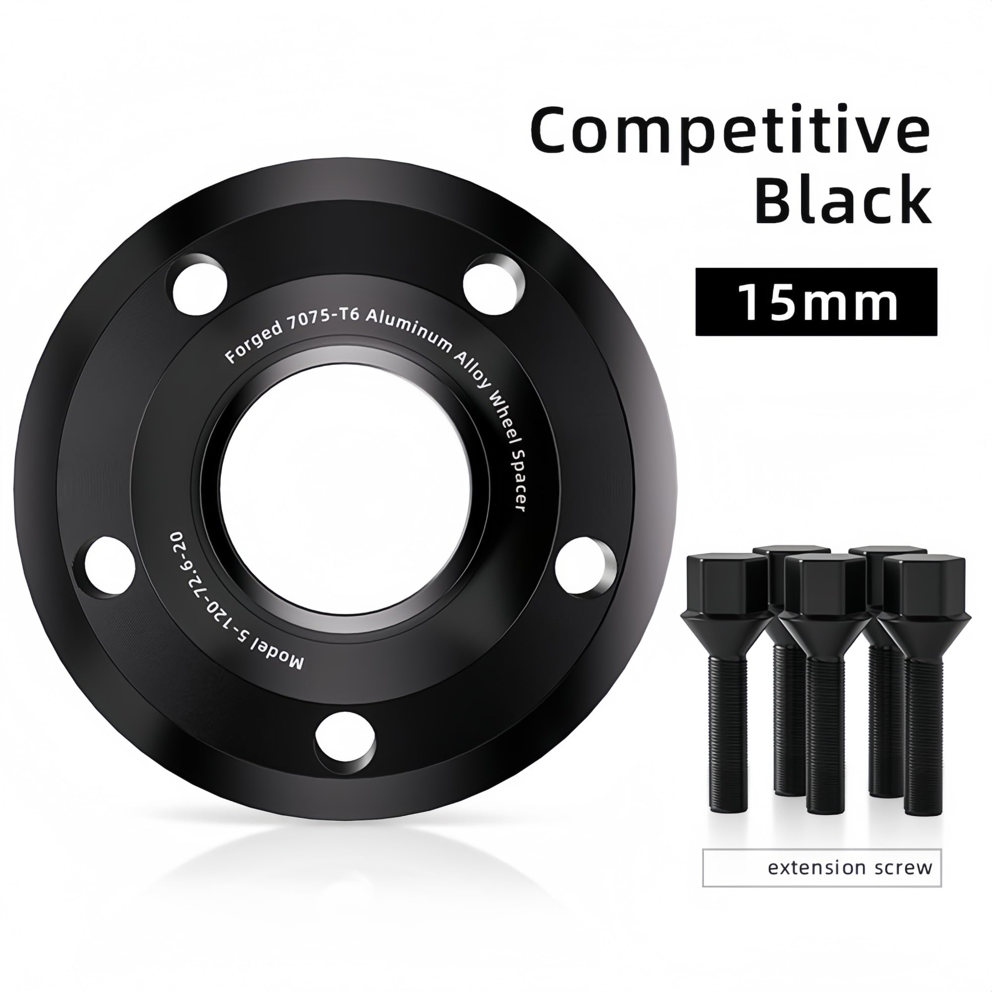 Entretoises de roue de voiture 2 pièces 5x112 66.6 moyeu forgé entretoise de roue T6-7075 pour Mercedes pour Benz CLA 15/20/25/30/35mm(2pcs 15mm)