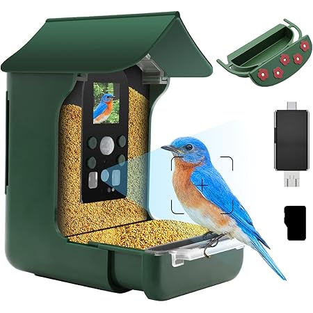 Grarg Smart Bird Feeder Camera, Solar Powered, Hummingbird