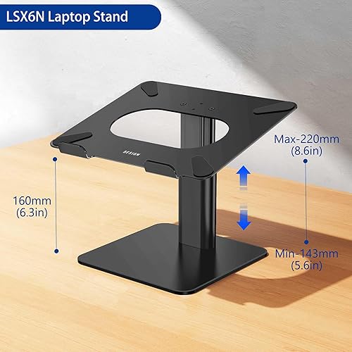 Miniatura 4 de BESIGN LSX6S - Soporte ergonómico ajustable para laptop, soporte elevador para computadora compatible con Air, Pro, Dell, HP, Lenovo Plus de 10 a 14