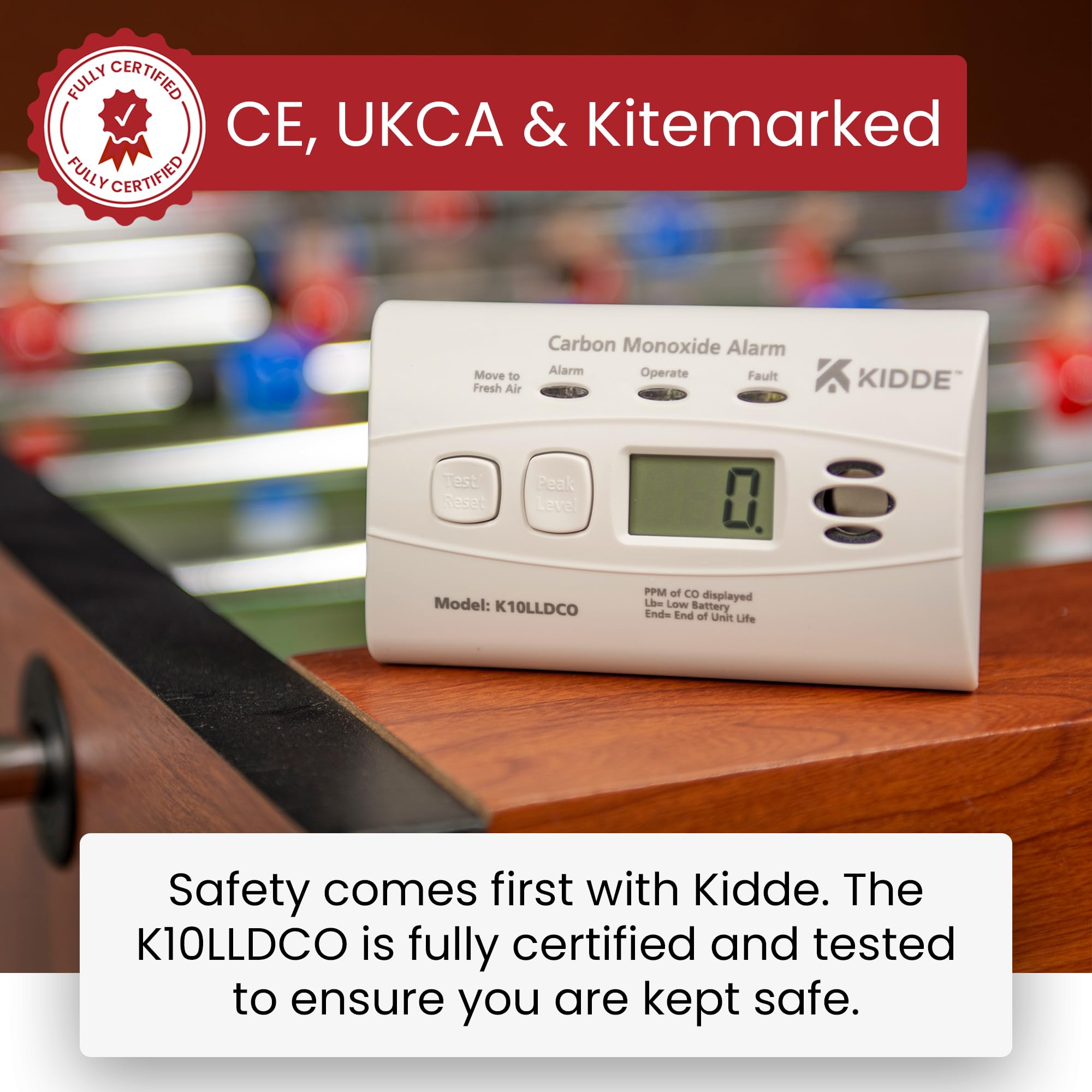 Kidde 10LLDCO - Rilevatore di Monossido di Carbonio, Batteria Integrata