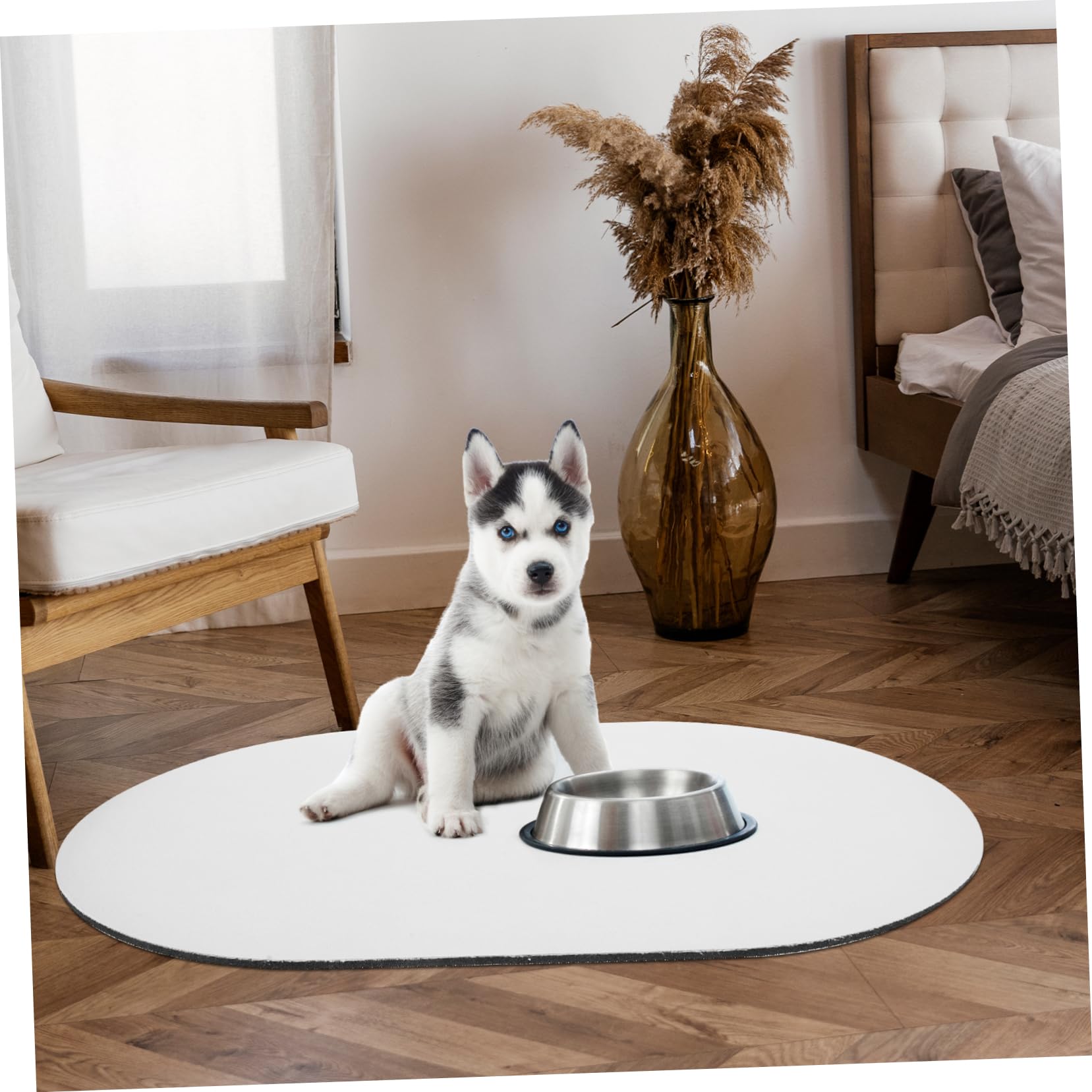BESPORTBLE 4 Stücke Praktische Hund Matte Für Fütterung Schnell Trockenen Haustier Schüssel Matte Katze Schüssel Boden Matte