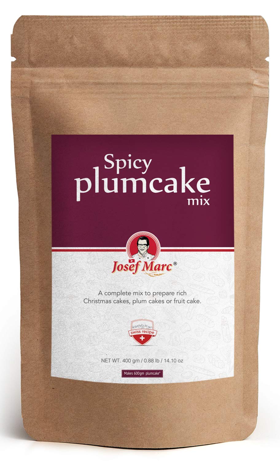 JOSEF MARC Spicy Plum Cake Mix, 400g - Dark & Flavorful Cake Mix, 100% Eggless and Alcohol-Free. (B082NRC24J) Amazon Price History, Amazon Price Tracker