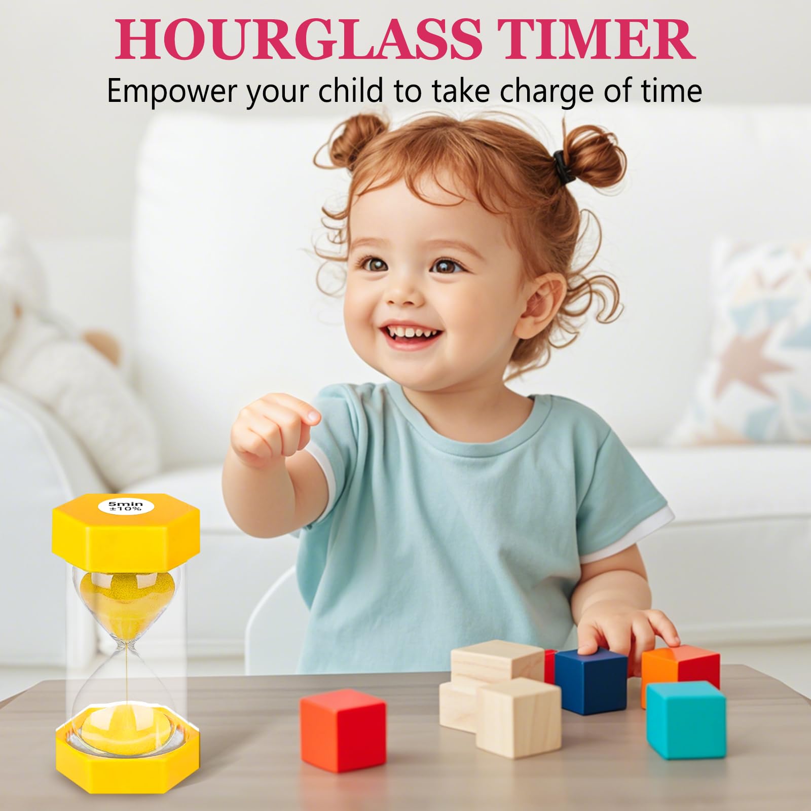 Zorplex Set di 6 Clessidre Colorate per Bambini, Timer 1/3/5/10/15/30 Minuti, Ideale per Cucina, Casa, Studio, Giochi e Attività Quotidiane