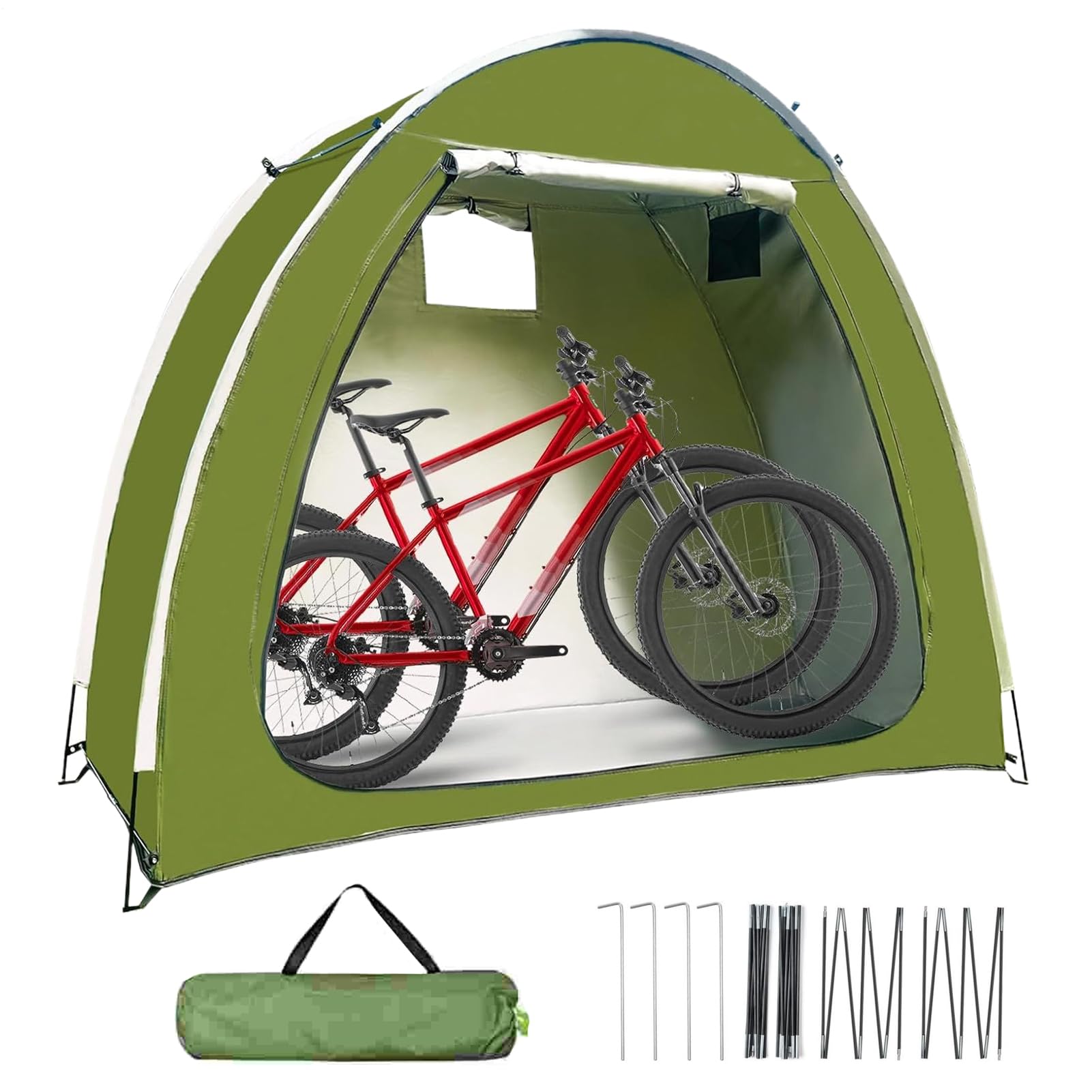 Rifugio per bicicletta, pieghevole, per moto, resistente ai raggi UV, per giardino, terrazza e superfici aperte