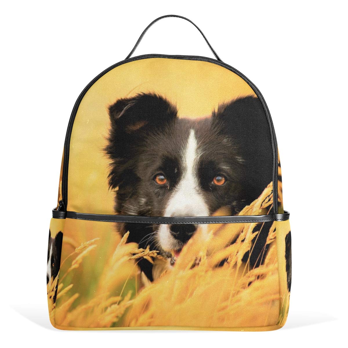 fifbird Border Collie Backpack School Bookbag Travel Bag