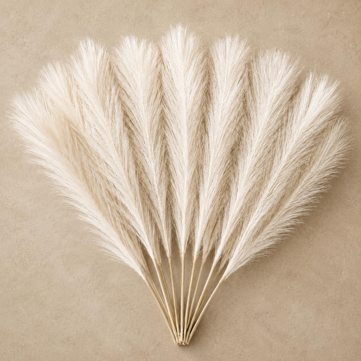 SATYAM KRAFT 3 Pcs Artificial flowers Faux Pampas Grass small Fake Flower Plant for Home Decor, Office, Bedroom,Living Room,Table Decoration, Dried Plants (Without Vase pot)(Off White)-image-11
