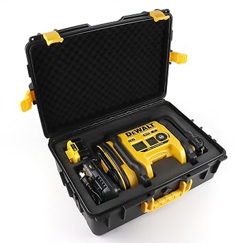 Hard Case for DEWALT 20V MAX Tire Inflator DCC020IB,Black Case Only | Waterproof Shockproof Protective Storage Box, Air Compressor Travel & Garage Organizer