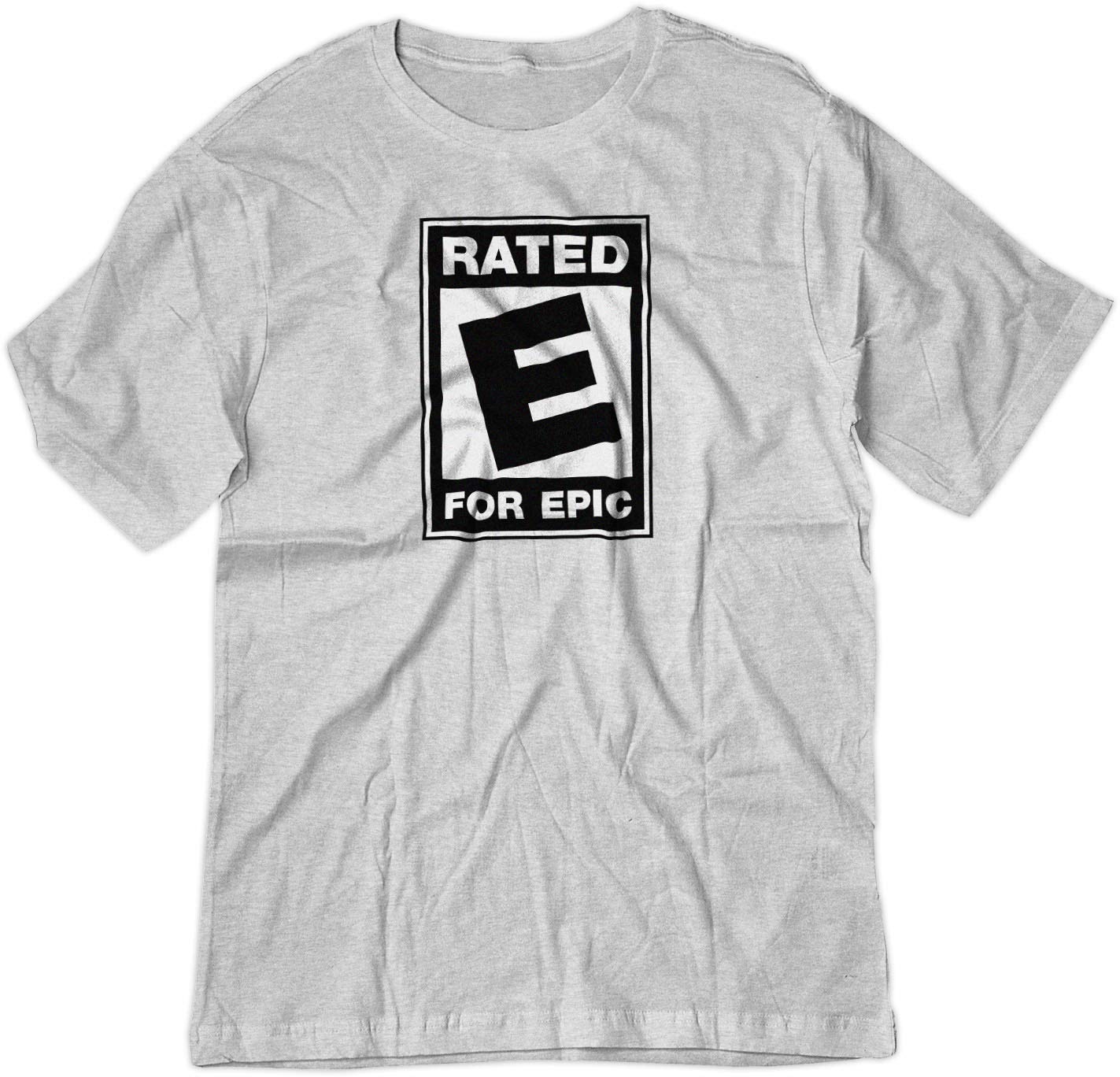 BSW Men's Rated E for Epic ESRB Video Entertainment Logo Shirt MED Ash Grey