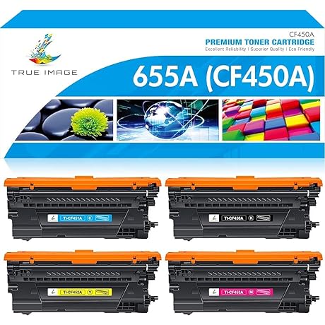Premium Quality Toner Cartridge Replacement for HP CF450A Series (655A CF451A CF452A CF453A)