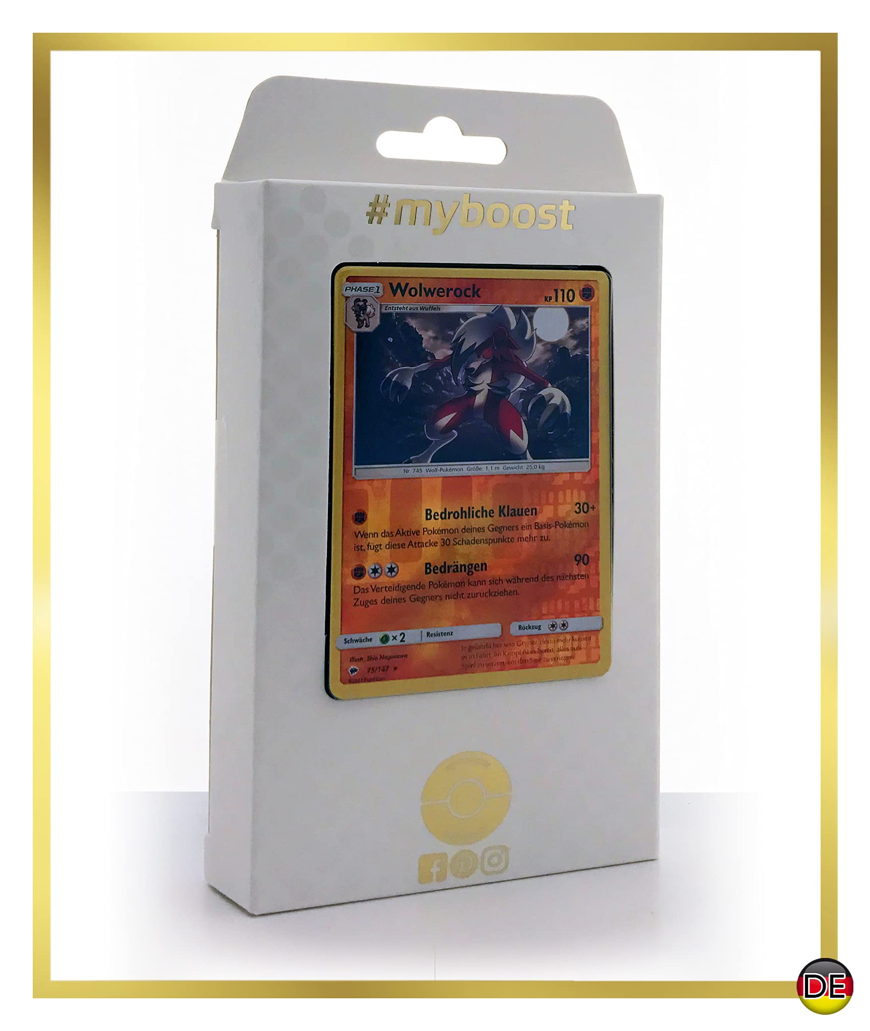 Buy Wolwerock (Lycanroc) 75/147 Holo Reverse myboost X Sonne & Mond