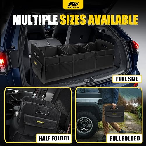 Miniatura 5 de MIKKUPPA Organizador de maletero de automóvil, organizador plegable de 105 litros para comestibles, organizadores de almacenamiento de maletero para