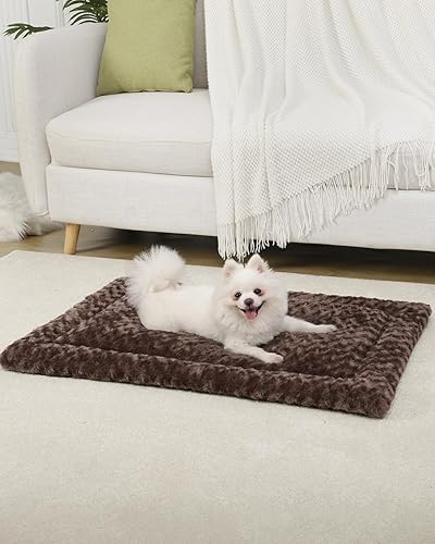 Miniatura 7 de Tapete lavable reversible para cama de perro, suave y esponjoso, colchón para perros grandes, jumbo, medianos y pequeños, 29 x 18 pulgadas, marrón